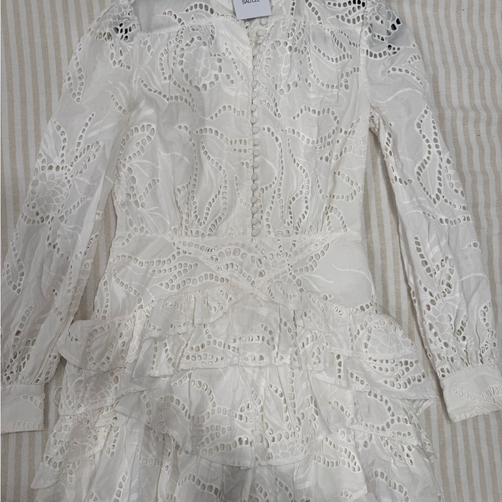 White Eyelet Lace Dress